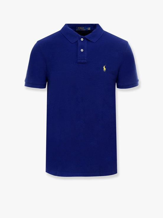 Cotton polo shirt with logo embroidery