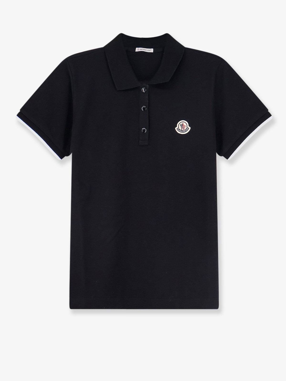 Cotton polo shirt with logo patch