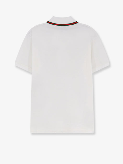 Gucci Cotton polo shirt with Nastro Web detail on the collar
