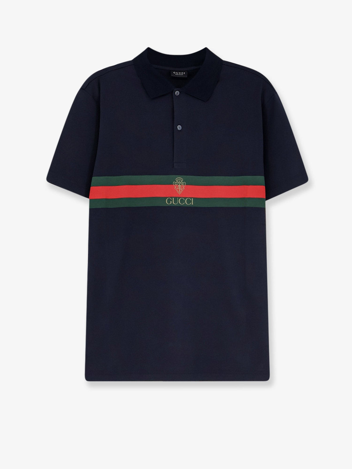 Cotton polo shirt with Web print on the front