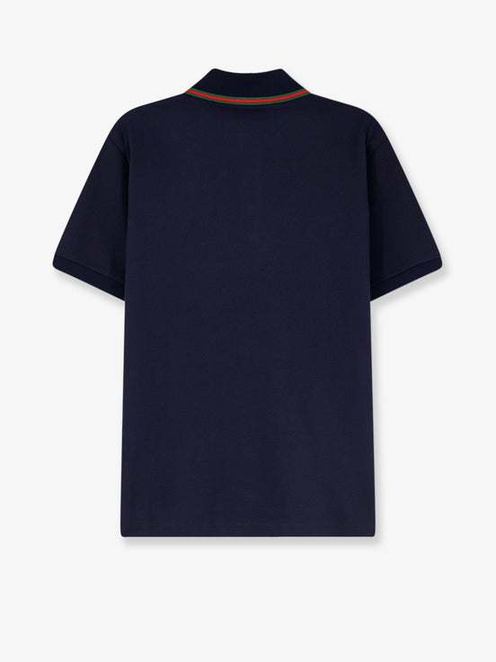 Gucci Cotton polo with Nastro Web detail on the collar
