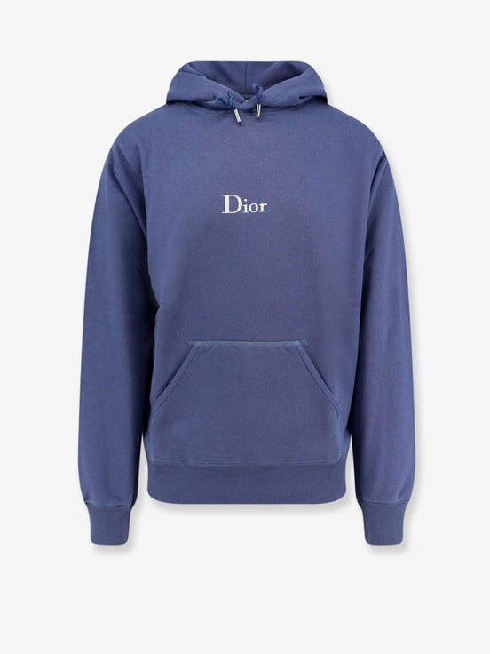Cotton sweatshirt with embroidered lettering logo