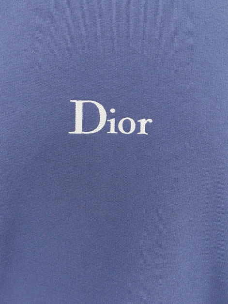 Cotton sweatshirt with embroidered lettering logo