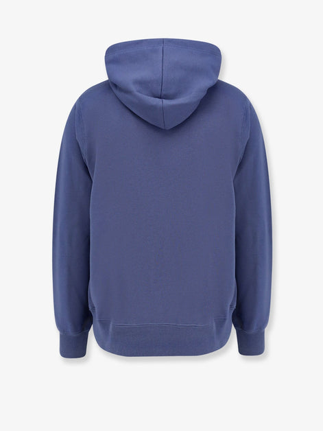 Cotton sweatshirt with embroidered lettering logo