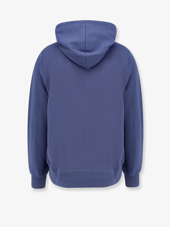 Cotton sweatshirt with embroidered lettering logo
