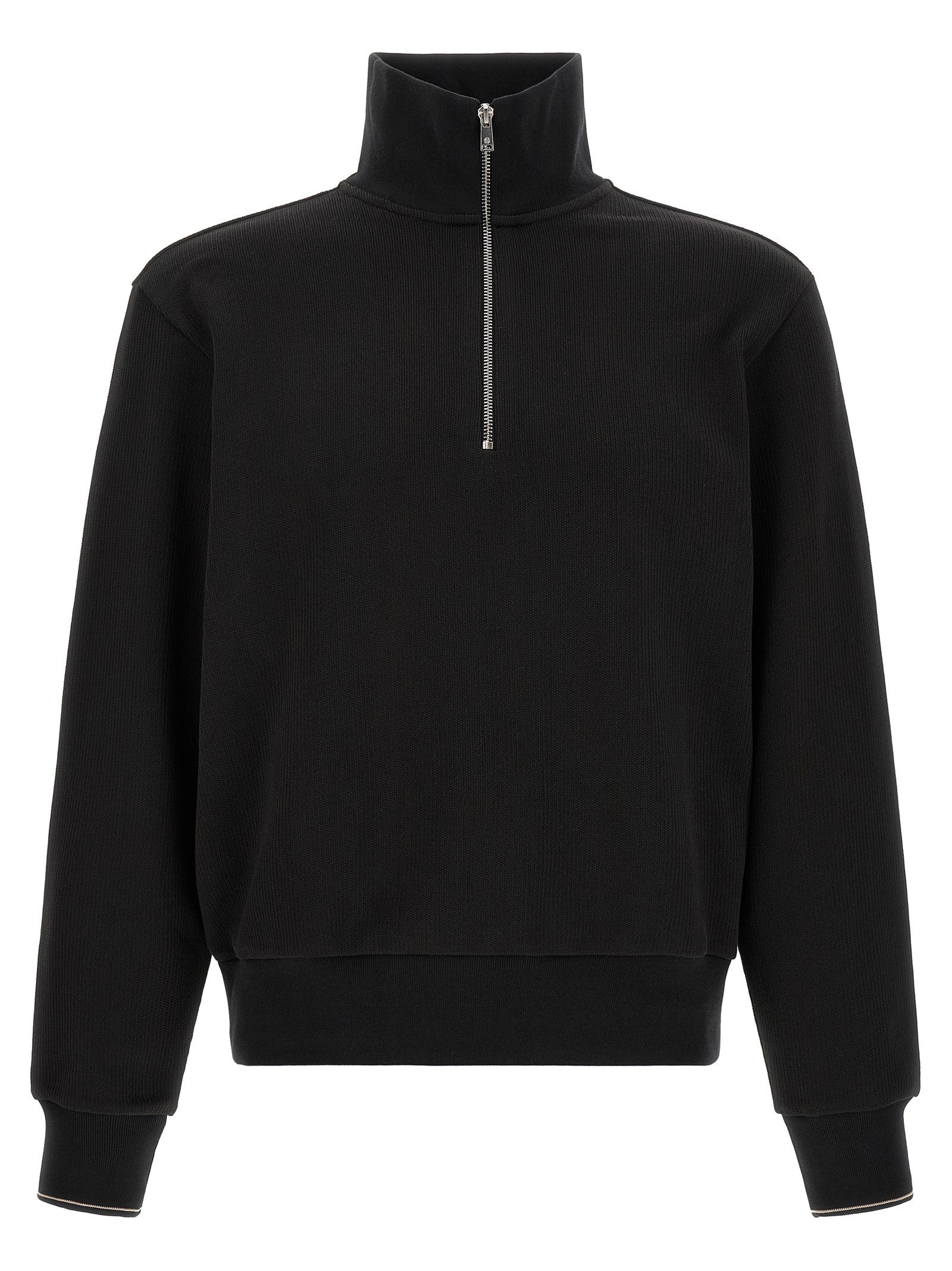 Cotton sweatshirt with half zip