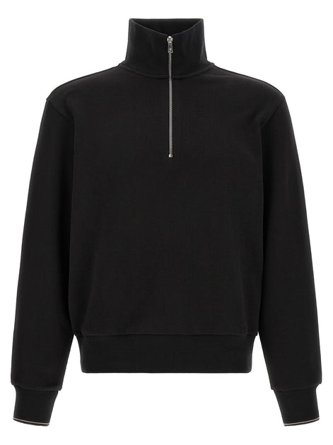 Cotton sweatshirt with half zip