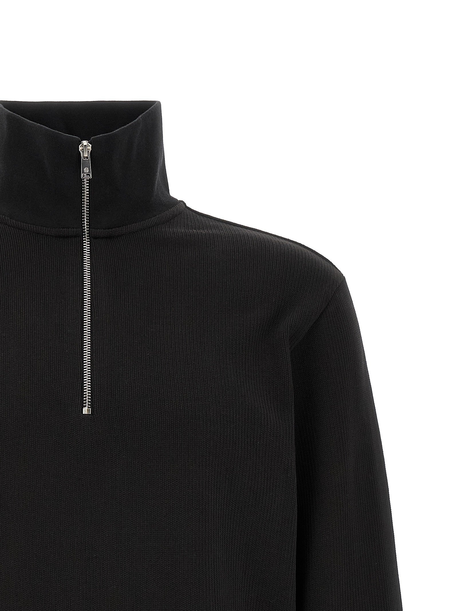 HUGO BOSS Cotton sweatshirt with half zip