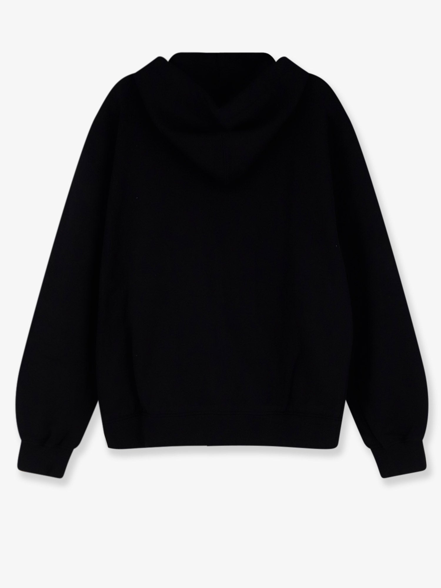 Cotton sweatshirt with metal logo patch