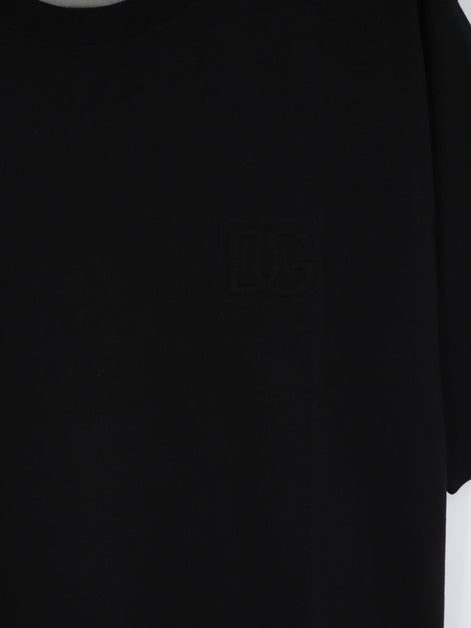 Cotton T-shirt with embossed DG logo