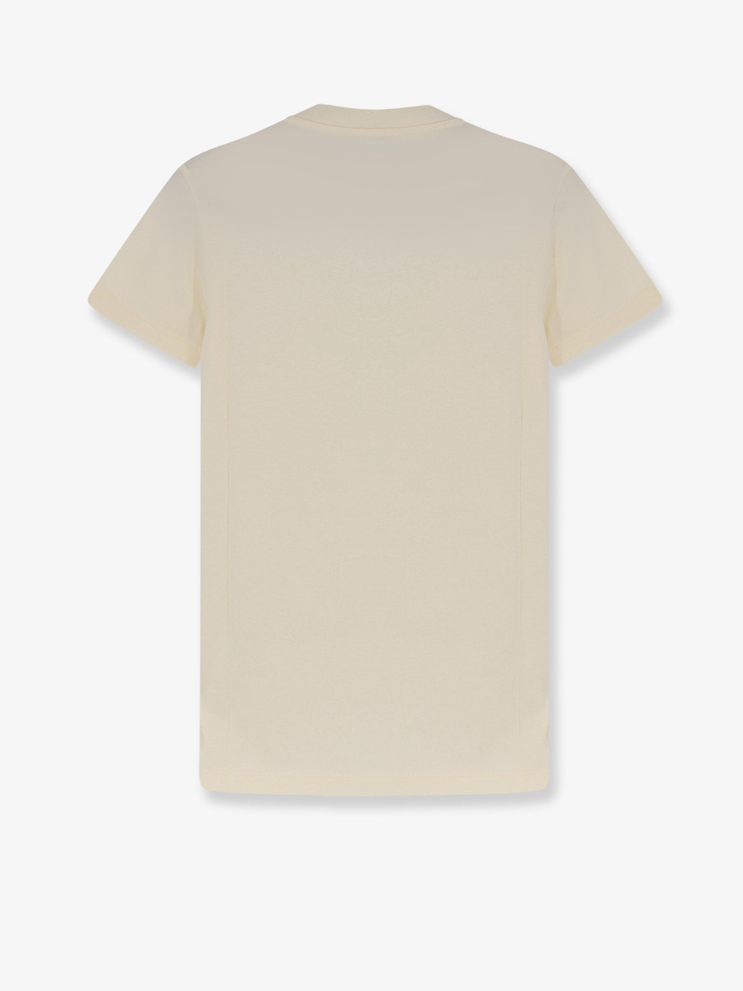 Cotton T-shirt with flocked logo on the front