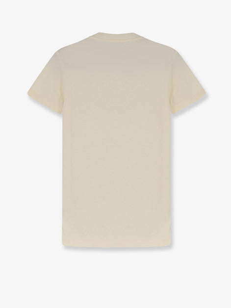 Cotton T-shirt with flocked logo on the front