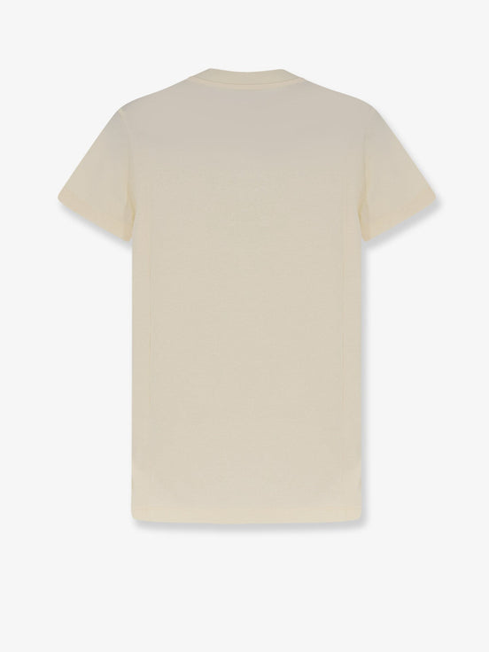 Cotton T-shirt with flocked logo on the front
