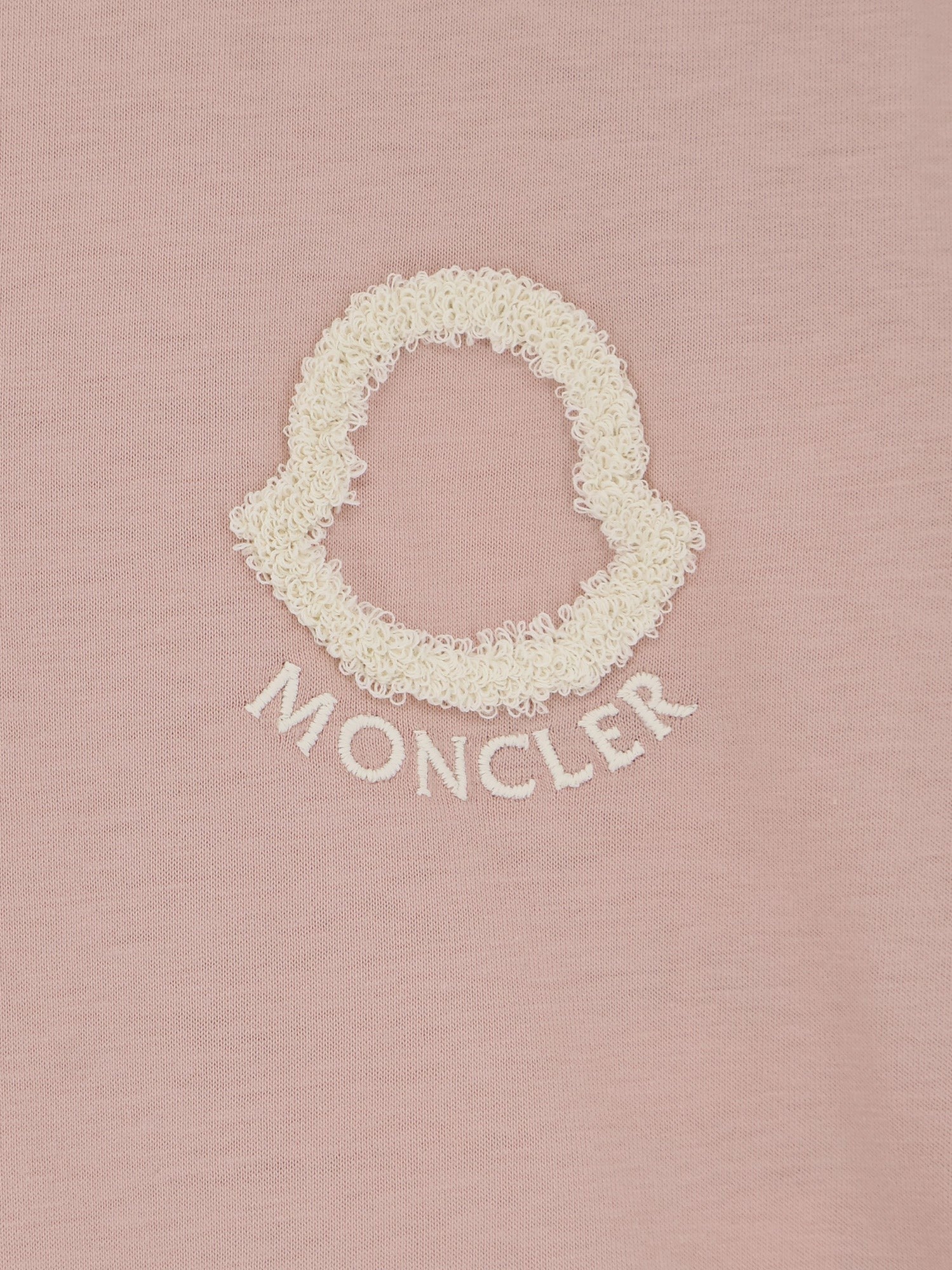 Cotton T-shirt with flocked logo on the front