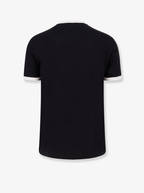 Cotton t-shirt with flocked logo print