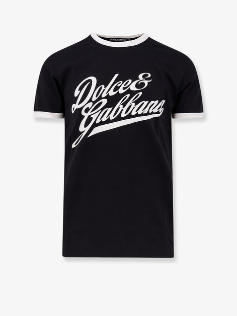 Cotton t-shirt with flocked logo print