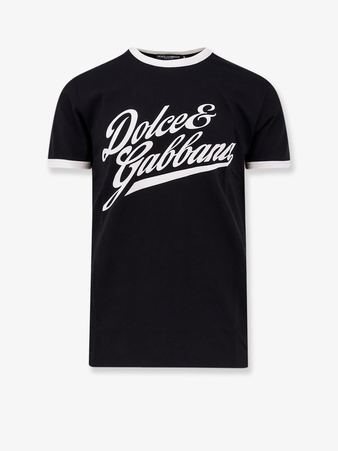Cotton t-shirt with flocked logo print