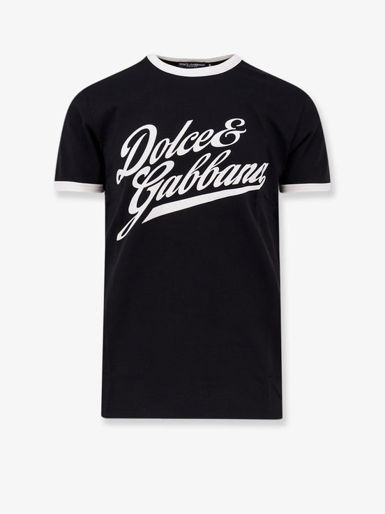 Cotton t-shirt with flocked logo print