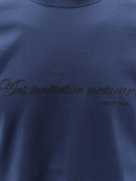 Brunello Cucinelli Cotton T-shirt with front embroidery