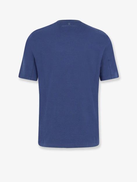 Brunello Cucinelli Cotton T-shirt with front embroidery