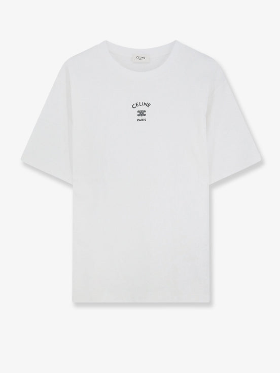 Cotton T-shirt with front lettering logo print