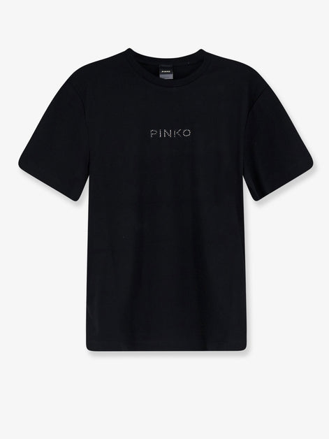 Cotton T-shirt with front lettering logo