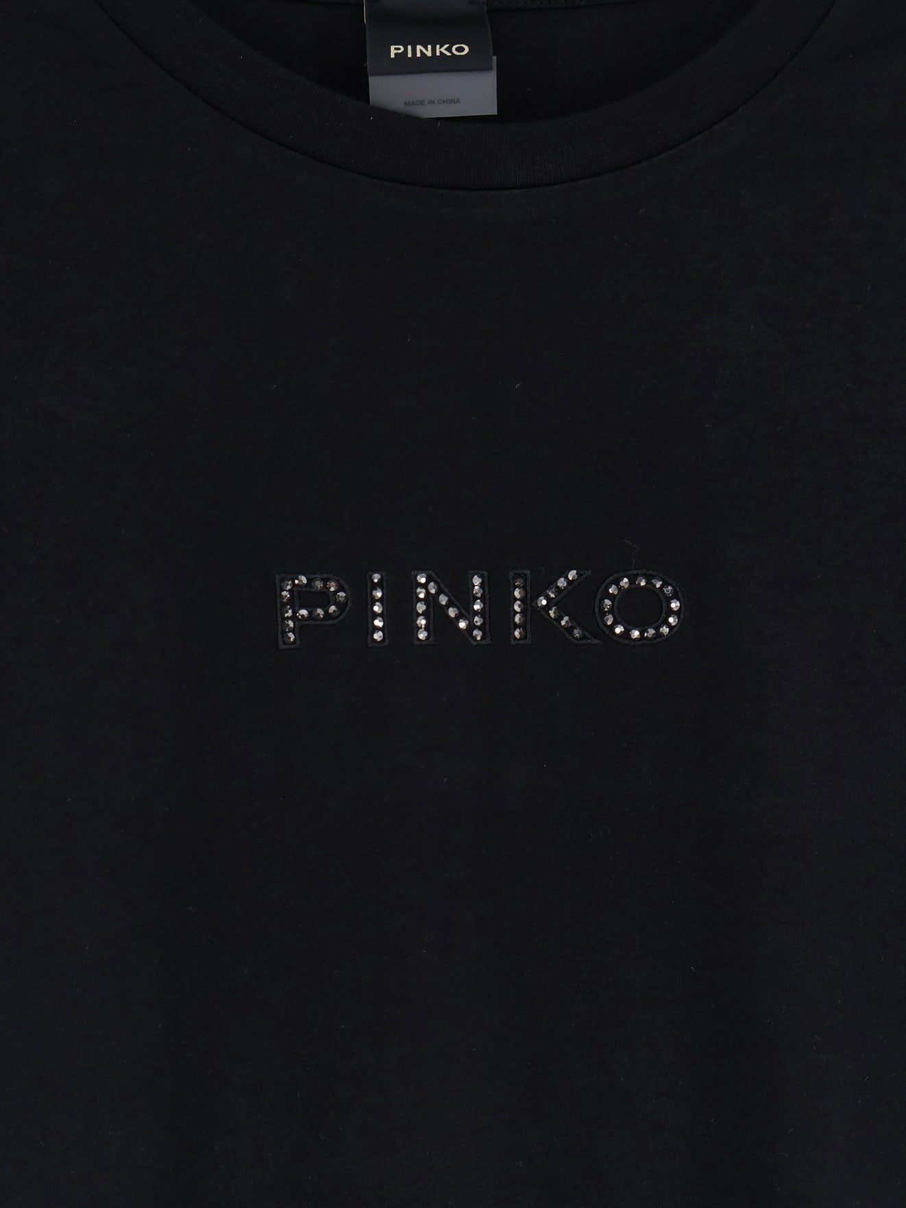 Cotton T-shirt with front lettering logo