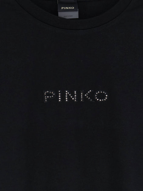 Cotton T-shirt with front lettering logo