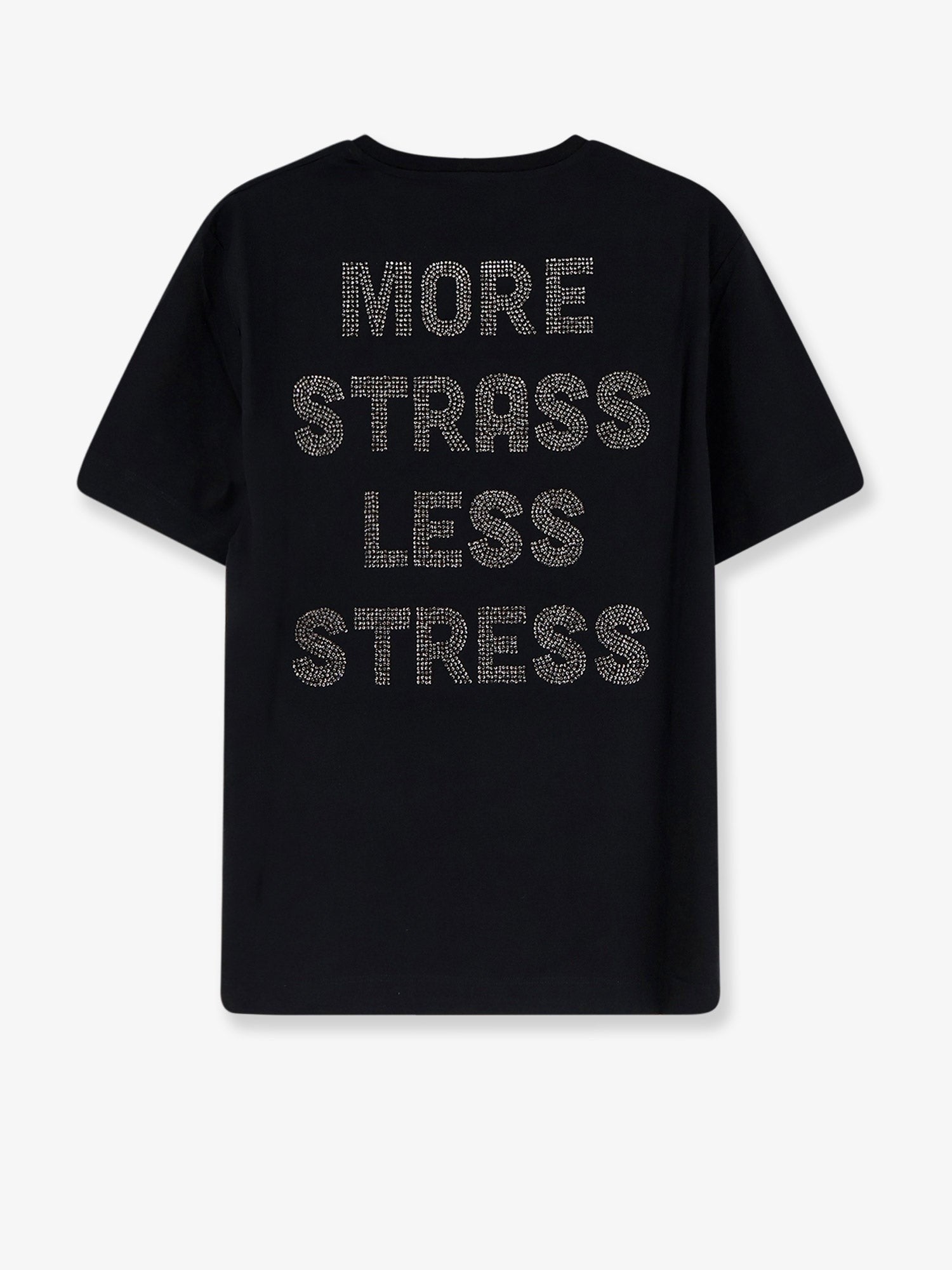 Cotton T-shirt with front lettering logo