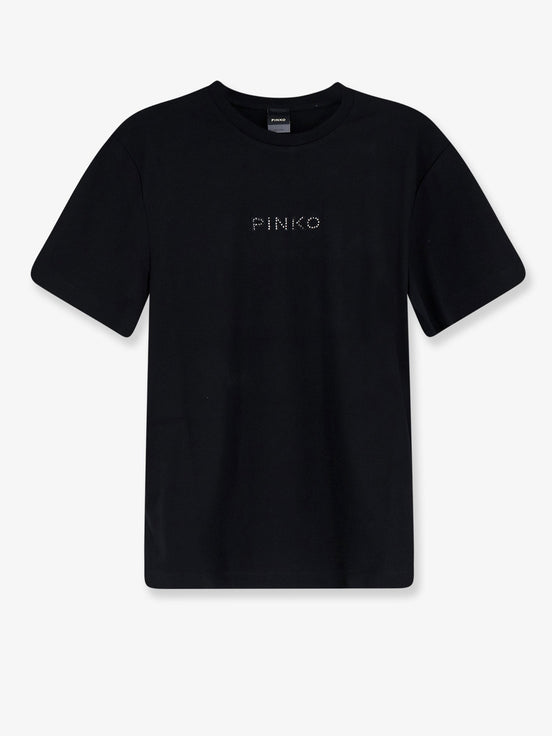 Cotton T-shirt with front lettering logo