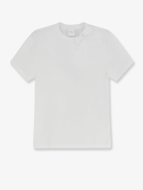 Cotton T-shirt with grosgrain bow detail