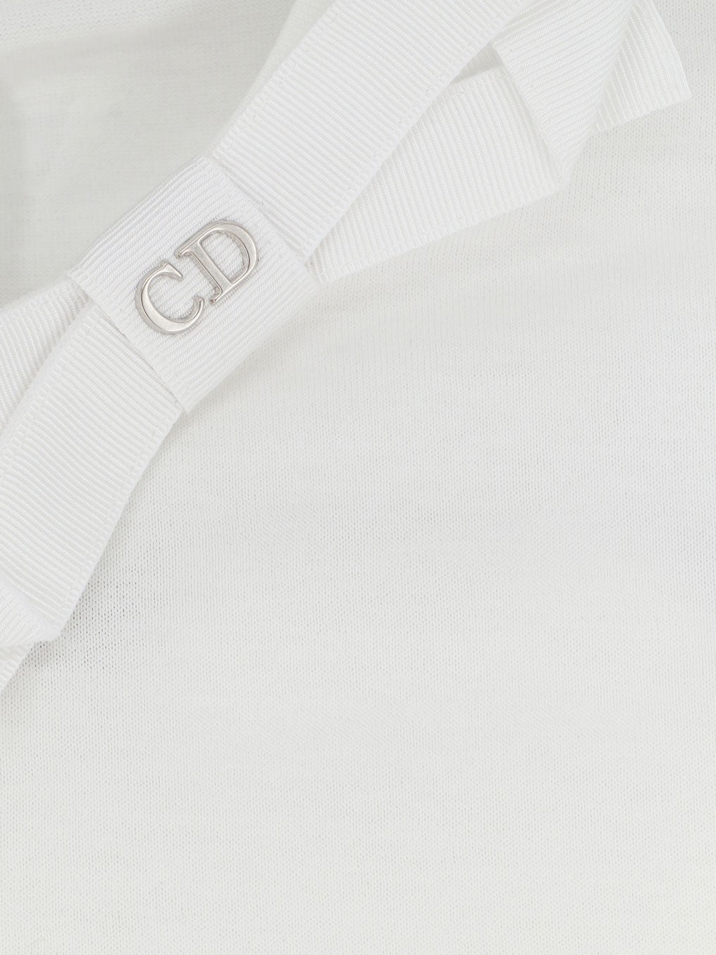 Dior Cotton T-shirt with grosgrain bow detail