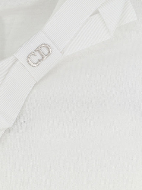 Dior Cotton T-shirt with grosgrain bow detail
