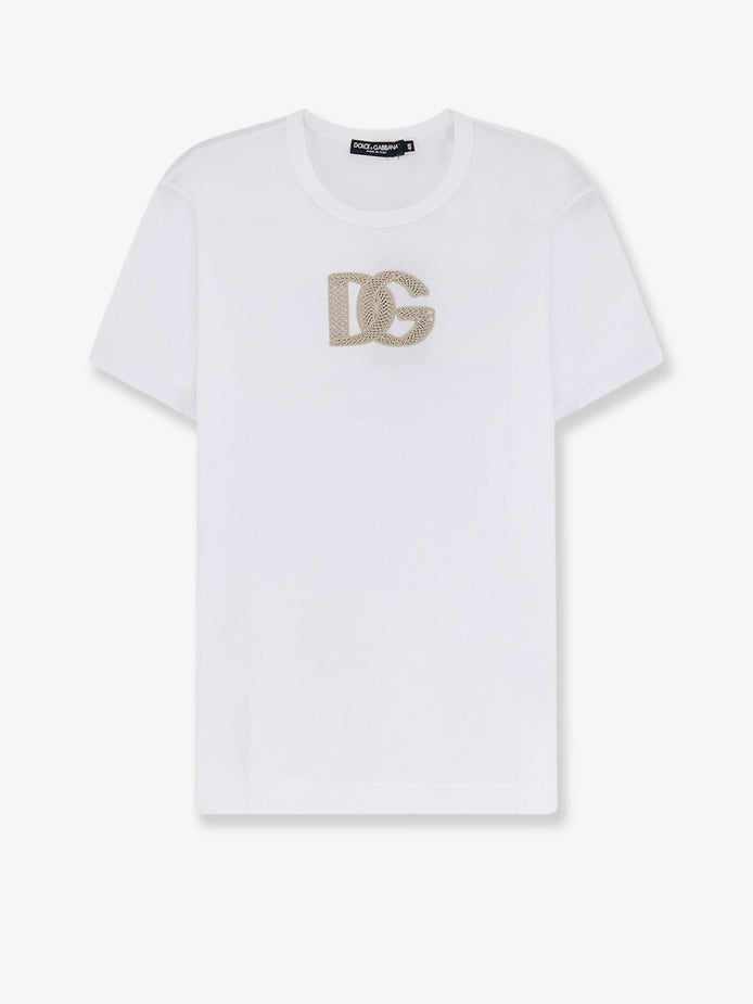 Cotton T-shirt with patch logo on the front
