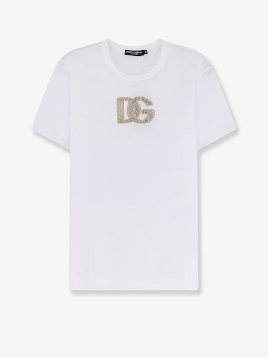 Cotton T-shirt with patch logo on the front