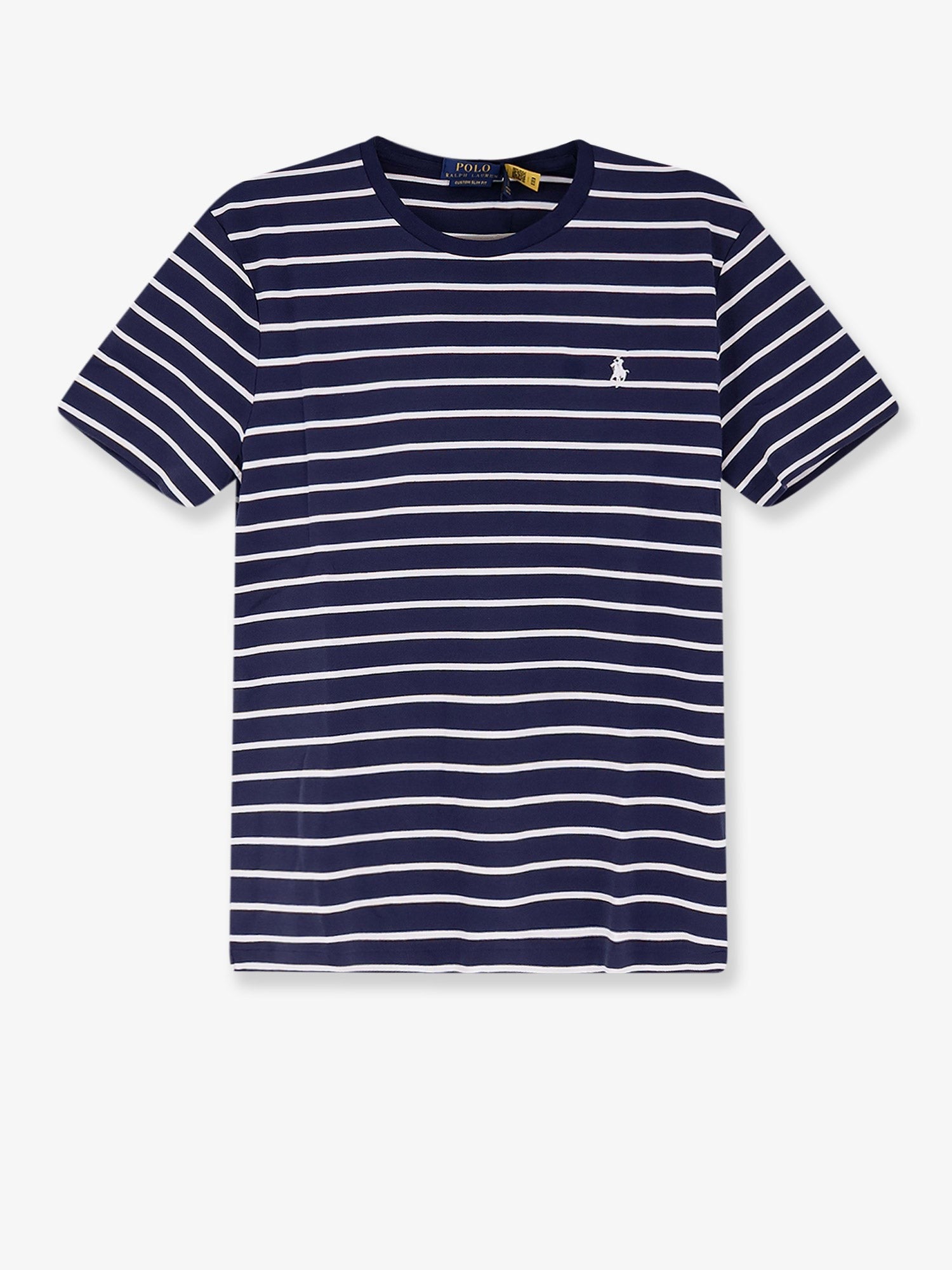 Cotton T-shirt with striped pattern