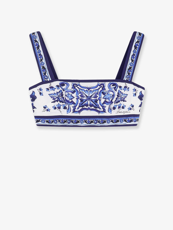 Cotton top with Maiolica print