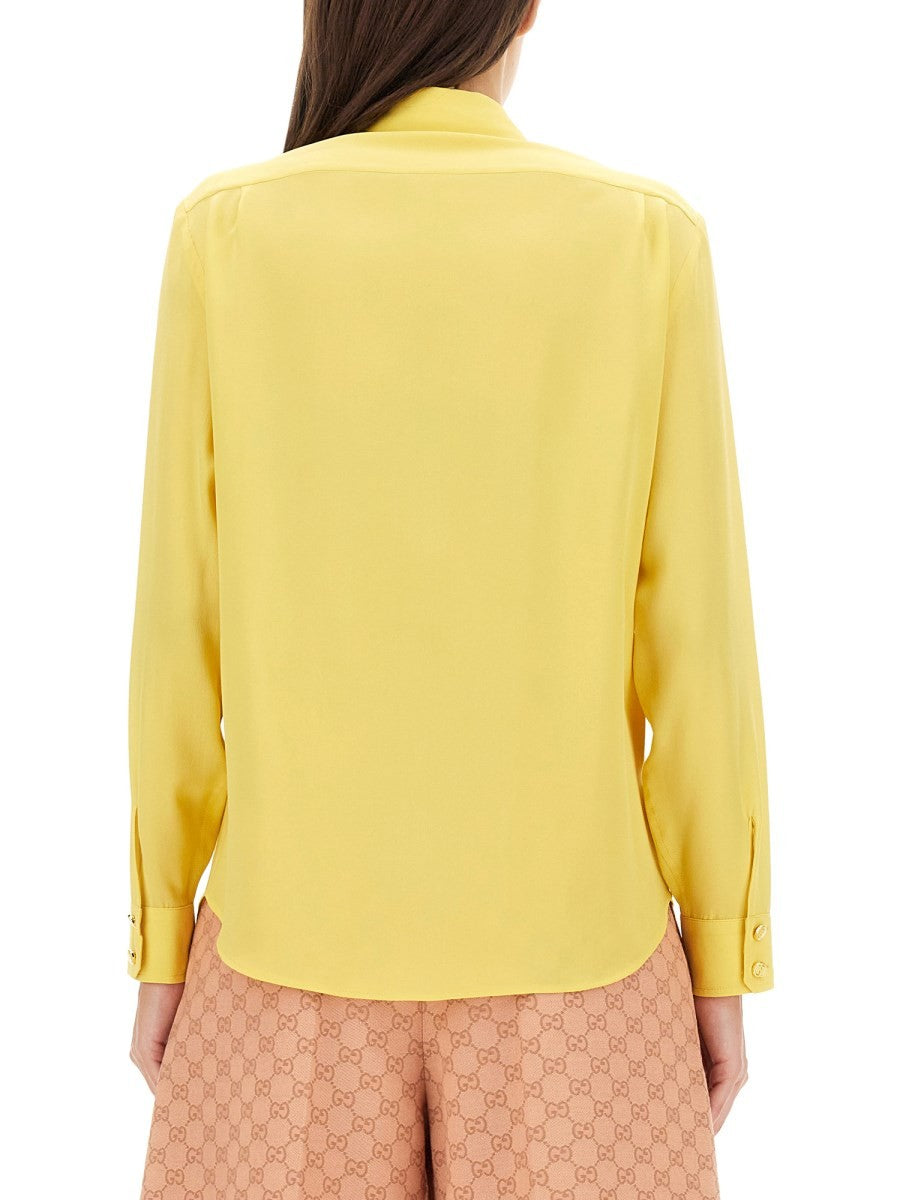 CREPE DE CHINE AND SILK SHIRT