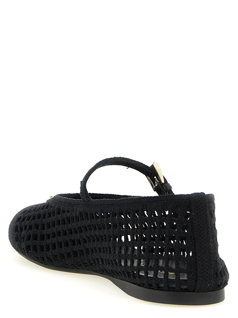 Crochet cotton ballet flats