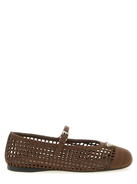 Crochet cotton ballet flats