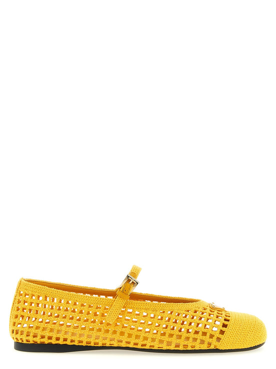 Crochet cotton ballet flats