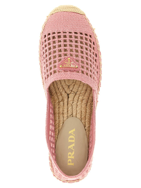 Crochet knitted espadrilles