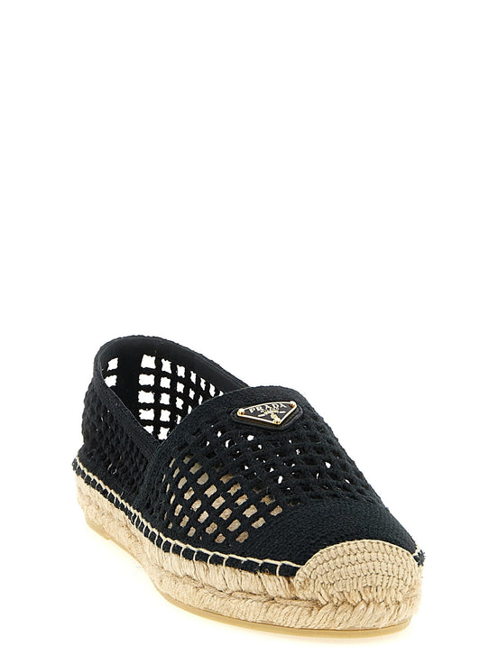 Crochet knitted espadrilles