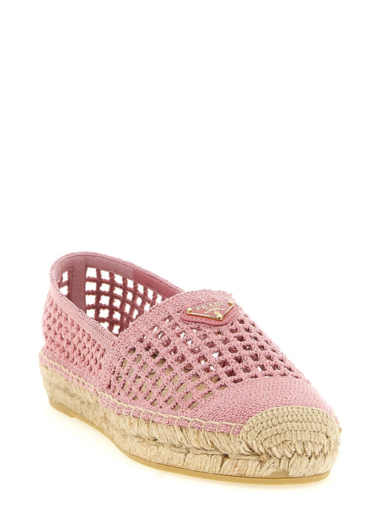 Crochet knitted espadrilles