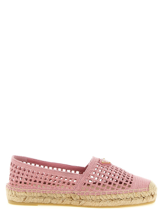 Crochet knitted espadrilles
