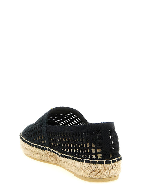 Crochet knitted espadrilles