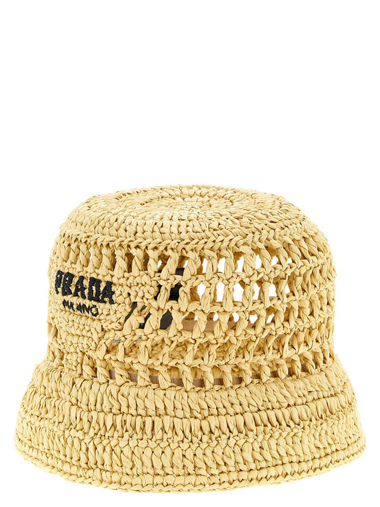 Crochet logo bucket hat