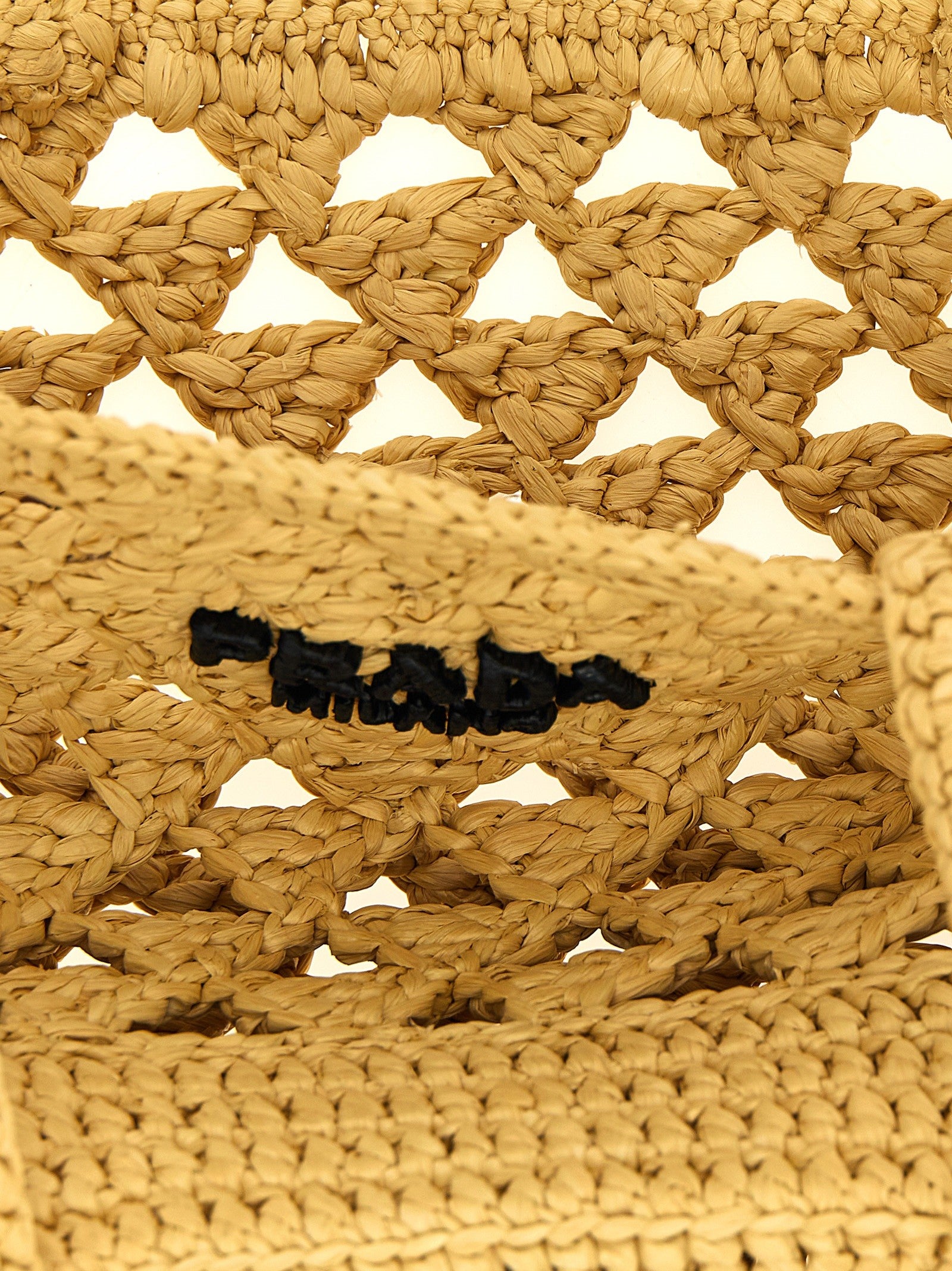 Crochet logo handbag