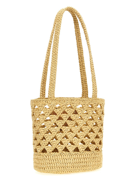 Crochet logo handbag