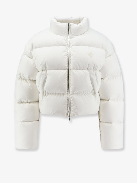 Crop Fit down jacket with crest